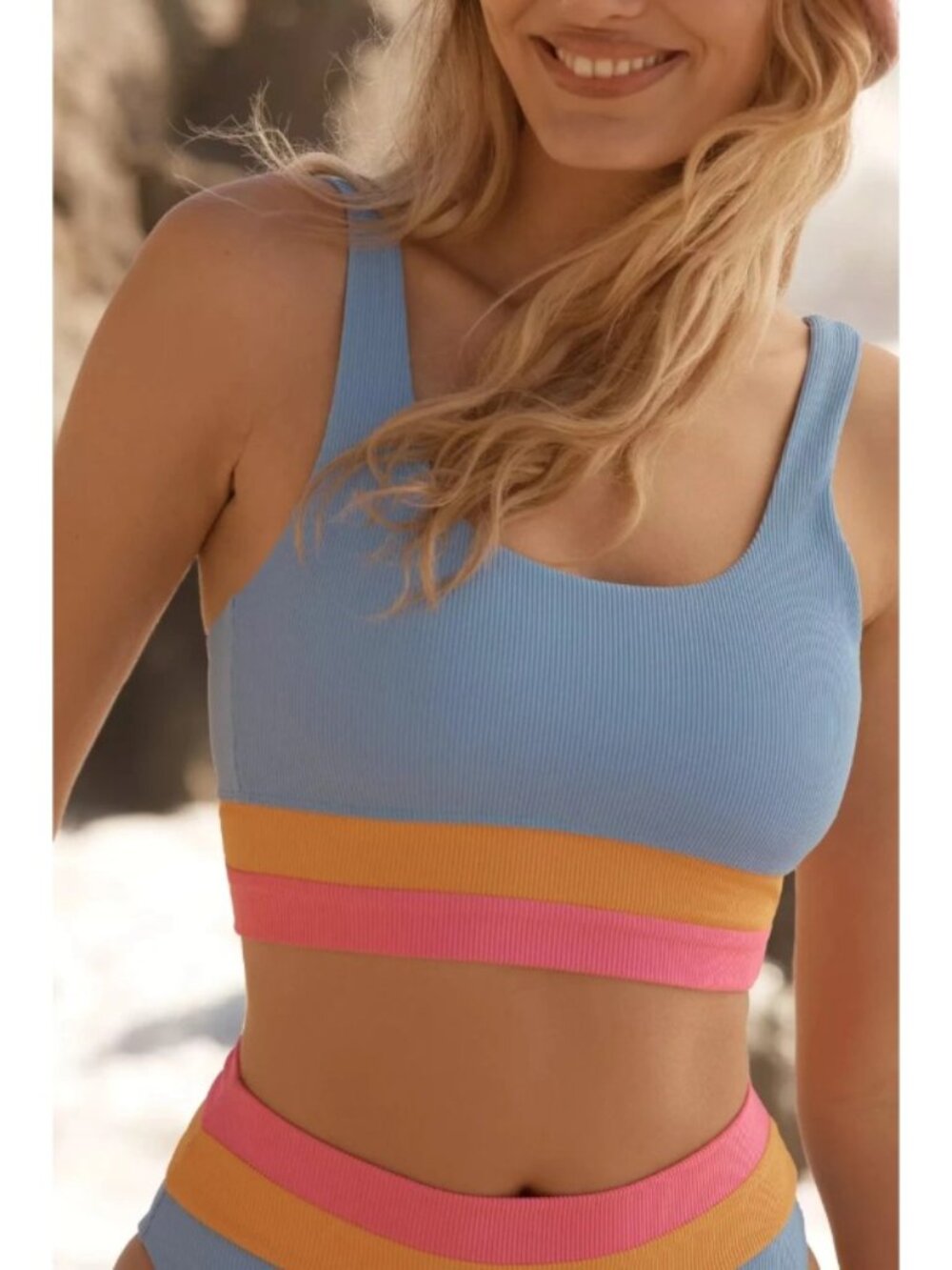 Anthropologie Beach Riot Mackenzie Bikini Top Sz Small
